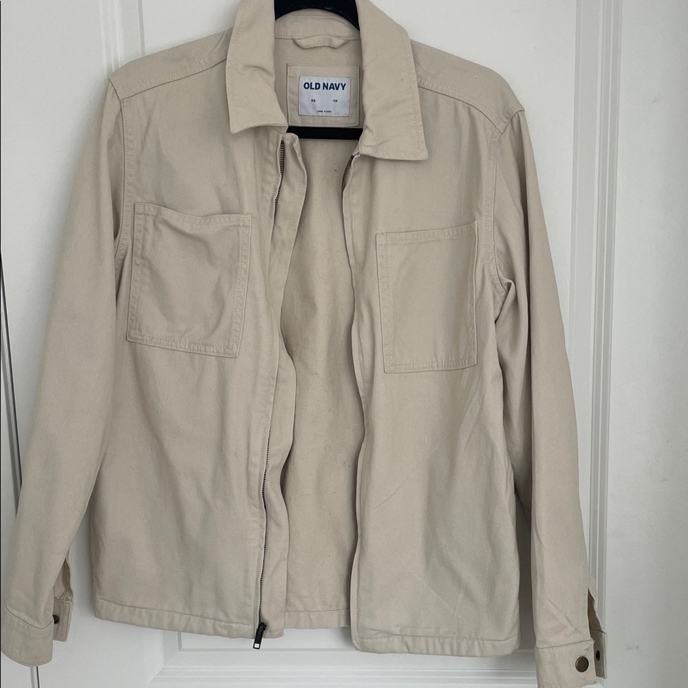 Old Navy Men's Beige Shirt Jacket